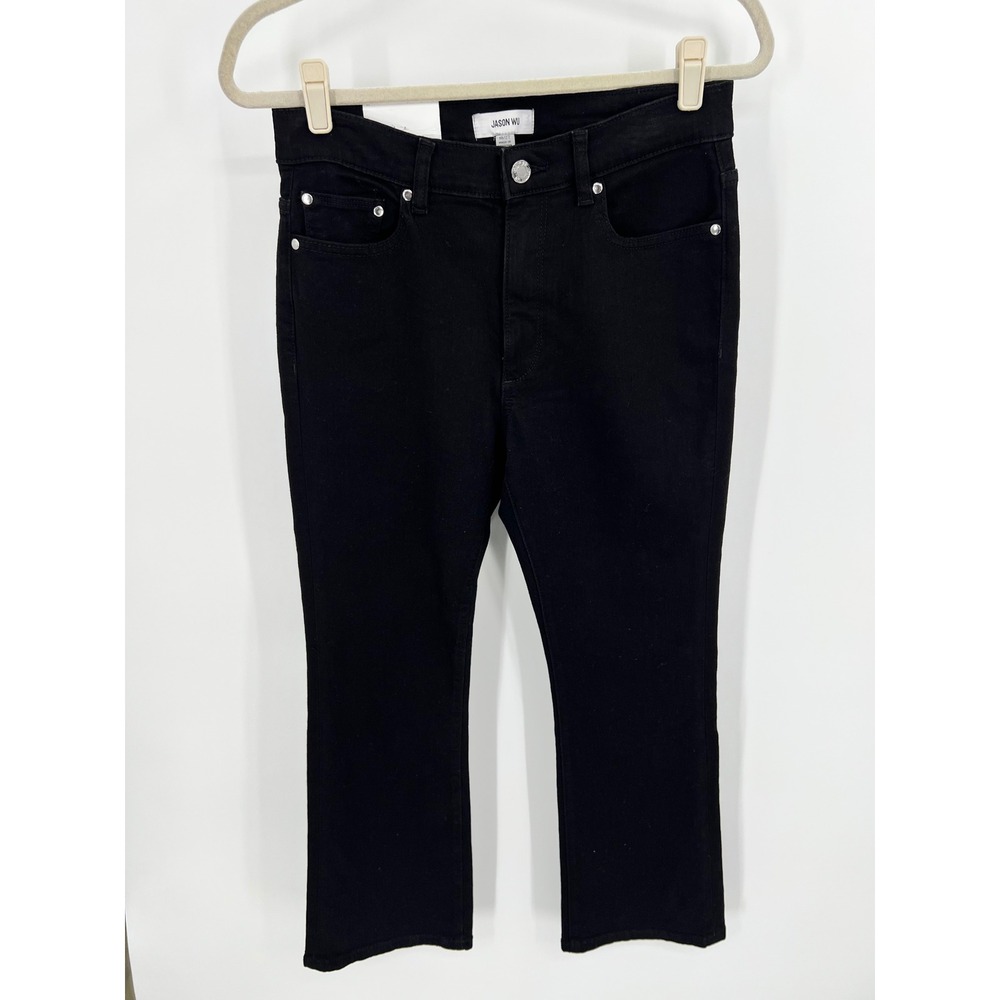 NWT Jason Wu Bardot Cropped Boot Black High-Rise Jeans Sz 10/27